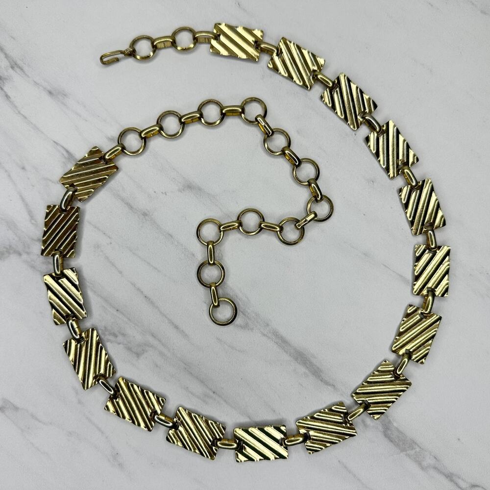 Vintage Gold-Tone Linked Metal Belt